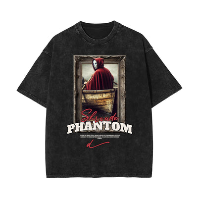 Stone Wash Mystery Mask Graphic T-Shirt