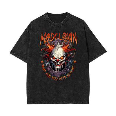 Stone Wash Mystery Mask Graphic T-Shirt