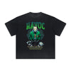 Vintage Frayed Mystery Mask Pattern Tee