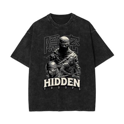 Stone Wash Mystery Mask Graphic T-Shirt