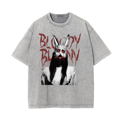 Washed Mystery Mask Graphic Cotton Tee