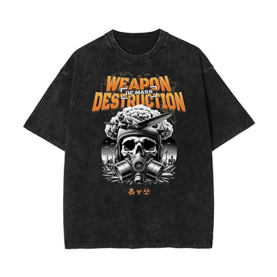 Stone Wash Mystery Mask Graphic T-Shirt