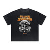 Vintage Frayed Mystery Mask Pattern Tee