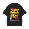 Washed Creepy Bear Graphic Cotton Tee