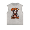 Frayed Edge Creepy Bear Graphic Tank Top