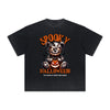 Heavy Faded Creepy Bear Graphic T Shirt