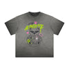 Vintage Frayed Creepy Bear Pattern Tee