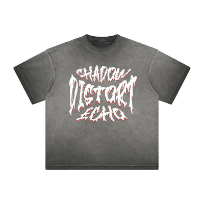 Faded Thick Dark Aesthetic Tee
