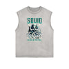 Dark Aesthetic Frayed-Edge Tank Top
