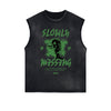 Sleeveless Distressed Dark Aesthetic Tee