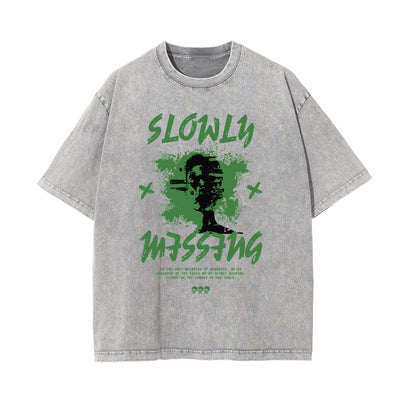 Washed Cotton Dark Aesthetic Tee