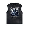 Sleeveless Distressed Dark Aesthetic Tee