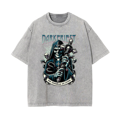 Washed Cotton Dark Aesthetic Tee