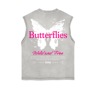 Dark Aesthetic Frayed-Edge Tank Top