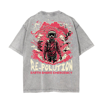 Washed Cotton Dark Aesthetic Tee