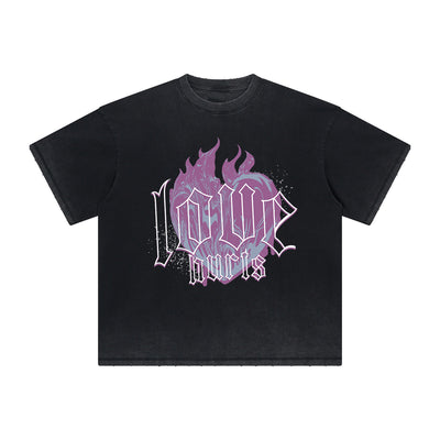 Vintage-Style Frayed Gothic Death Motif Tee