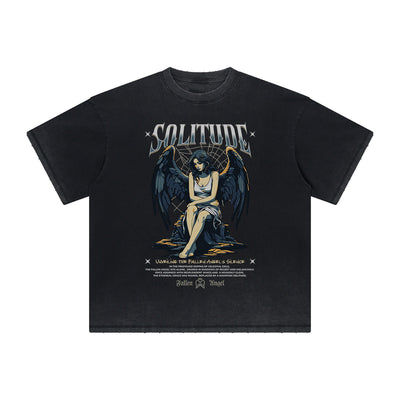 Vintage-Style Frayed Gothic Death Motif Tee