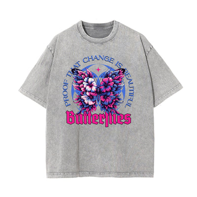 Washed Cotton Flower Graphic Tee
