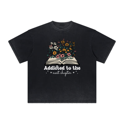 Vintage-Style Frayed Flower Graphic Tee