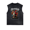 Distressed Flower Graphic Muscle Tank