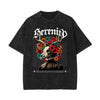 Stone-Washed Flower Graphic T-Shirt