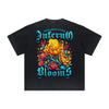 Vintage-Style Frayed Flame Graphic Tee