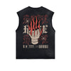 Distressed Flame Graphic Muscle Tank
