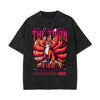 Stone-Washed Flame Graphic T-Shirt