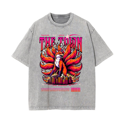 Washed Cotton Flame Graphic Tee
