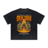 Vintage-Style Frayed Flame Graphic Tee