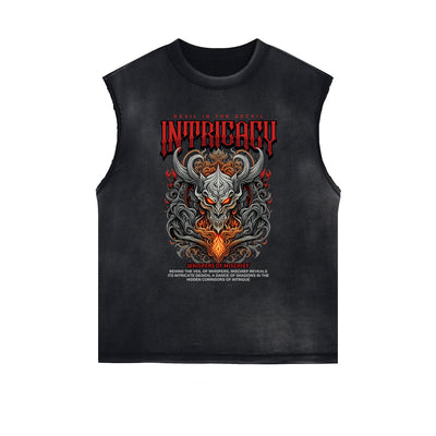 Distressed Flame Graphic Muscle Tank