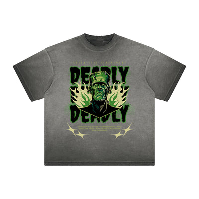 Heavyweight Washed Flame Graphic Tee