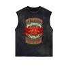 Distressed Flame Graphic Muscle Tank