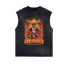 Distressed Flame Graphic Muscle Tank