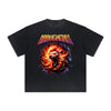 Vintage-Style Frayed Flame Graphic Tee