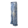 Distressed Brushstroke Fade Loose Baggy Jeans