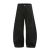 Balloon Fit Wide-Leg Denim Pants