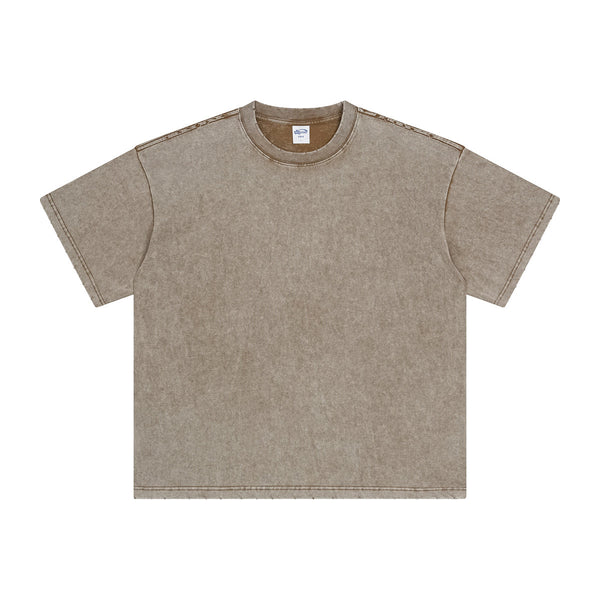 Women's Stone Wash Distressed Tee 8oz-INNBLAC