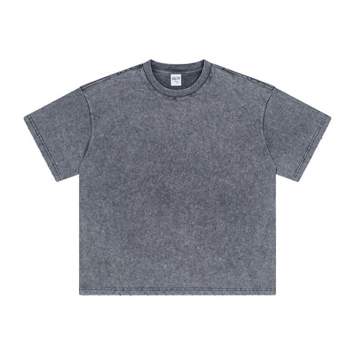 Women's Stone Wash Distressed Tee 8oz-INNBLAC