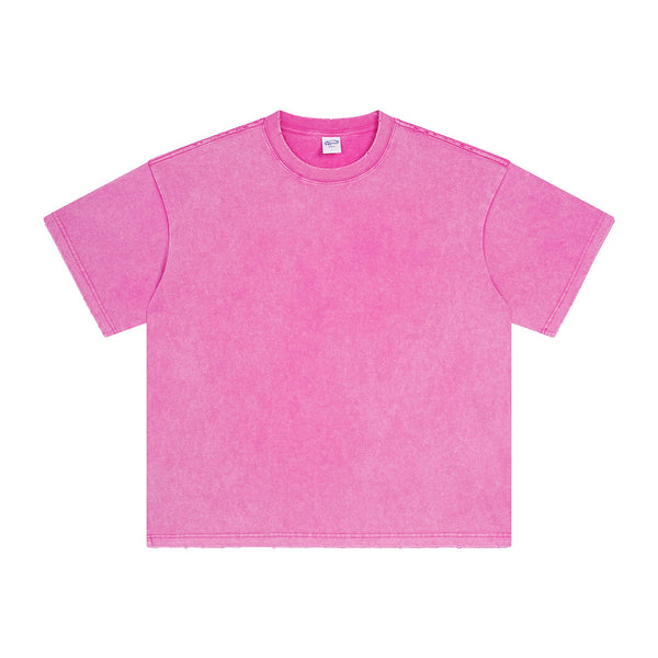 Women's Stone Wash Distressed Tee 8oz-INNBLAC