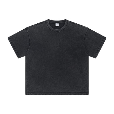 Women's Stone Wash Distressed Tee 8oz-INNBLAC