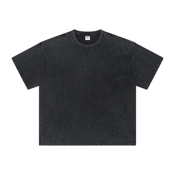 Women's Stone Wash Distressed Tee 8oz-INNBLAC