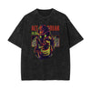 Streetwear Stone Wash Cartoon Pattern Tee