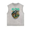 Sleeveless Streetwear Cartoon Graphic Tee