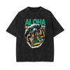 Streetwear Stone Wash Cartoon Pattern Tee