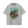 Streetwear Faded Cartoon Pattern Tee