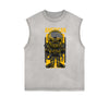 Sleeveless Streetwear Cartoon Graphic Tee