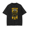 Streetwear Stone Wash Cartoon Pattern Tee