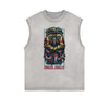 Sleeveless Streetwear Cartoon Graphic Tee