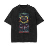Streetwear Stone Wash Cartoon Pattern Tee